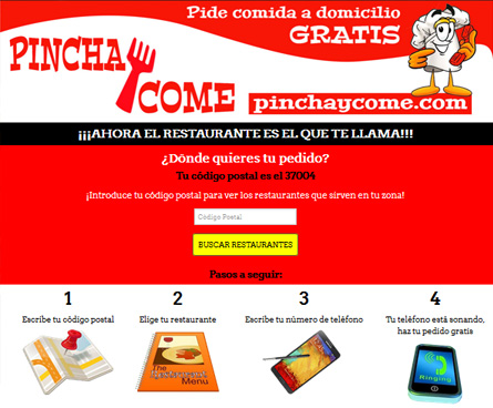 Comienza la web pinchaycome.com