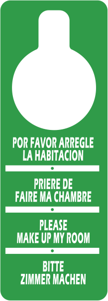 Limpieza de habitación Cartel limpieza de habitación